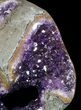 Dark Amethyst Geode With Metal Stand - Spectacular! #76655-2